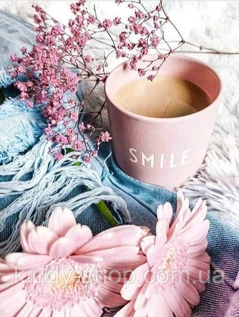 Діамантова мозаїка. Картина на підрамнику Рожевий настрій, розмір 30х40 см, фото 1