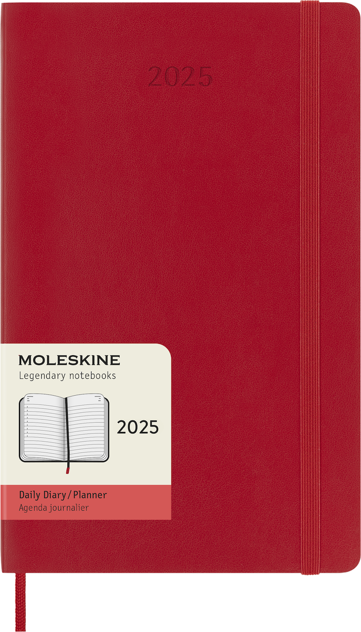 Щоденник Moleskine 2025 середній 13х21 см червоний м’який (8056999270179)