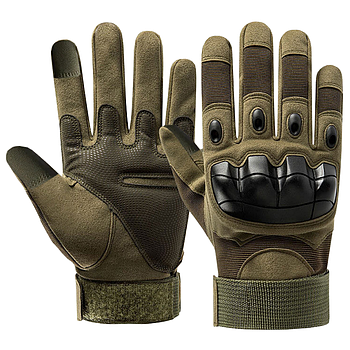 Зимові тактичні рукавиці сенсорні +5°C до -20°C, Розмір XL, Хакі / Армійські рукавички штурмові