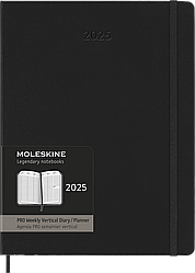 Щотижневик Moleskine 2025 PRO вертикальний великий 19х25 см чорний (8056999270254)