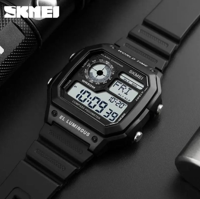 Крутий бюджетний чоловічий тактичний годинник skmei ,Військовий тактичний водонепроникний годинник, фото 1