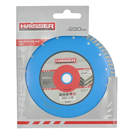 Диск алмазний Turbo CONCRETE PRO MAX 230x3.0x12x22.23 мм HAISSER 4212634, фото 3