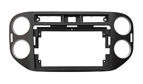 Перехідний штатний комплект із проводкою до Android магнітоли Volkswagen Tiguan 2010-2016 Black Type 1