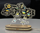 Нічник у формі карти України Ukraine Victory Home 13*18 см світле та темне дерево, фото 3