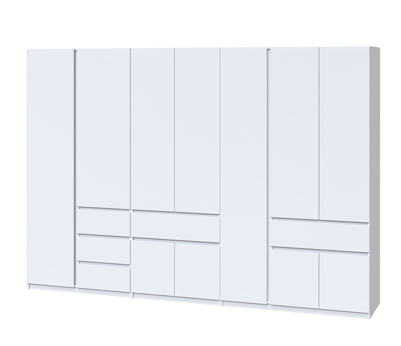 Велика шафа гардероб на 3 метри для спальні (302,1 х 52 х 200 см) | Майстер Форм Брайт, фото 1