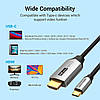 Кабель перехідник Vention USB Type-C to HDMI v2.0 1.5 м Gray (CRBBG), фото 9