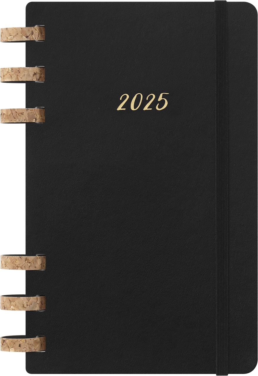 Щотижневик Moleskine 2025 Spiral середній 13х21 см чорний м’який (8056999271718)