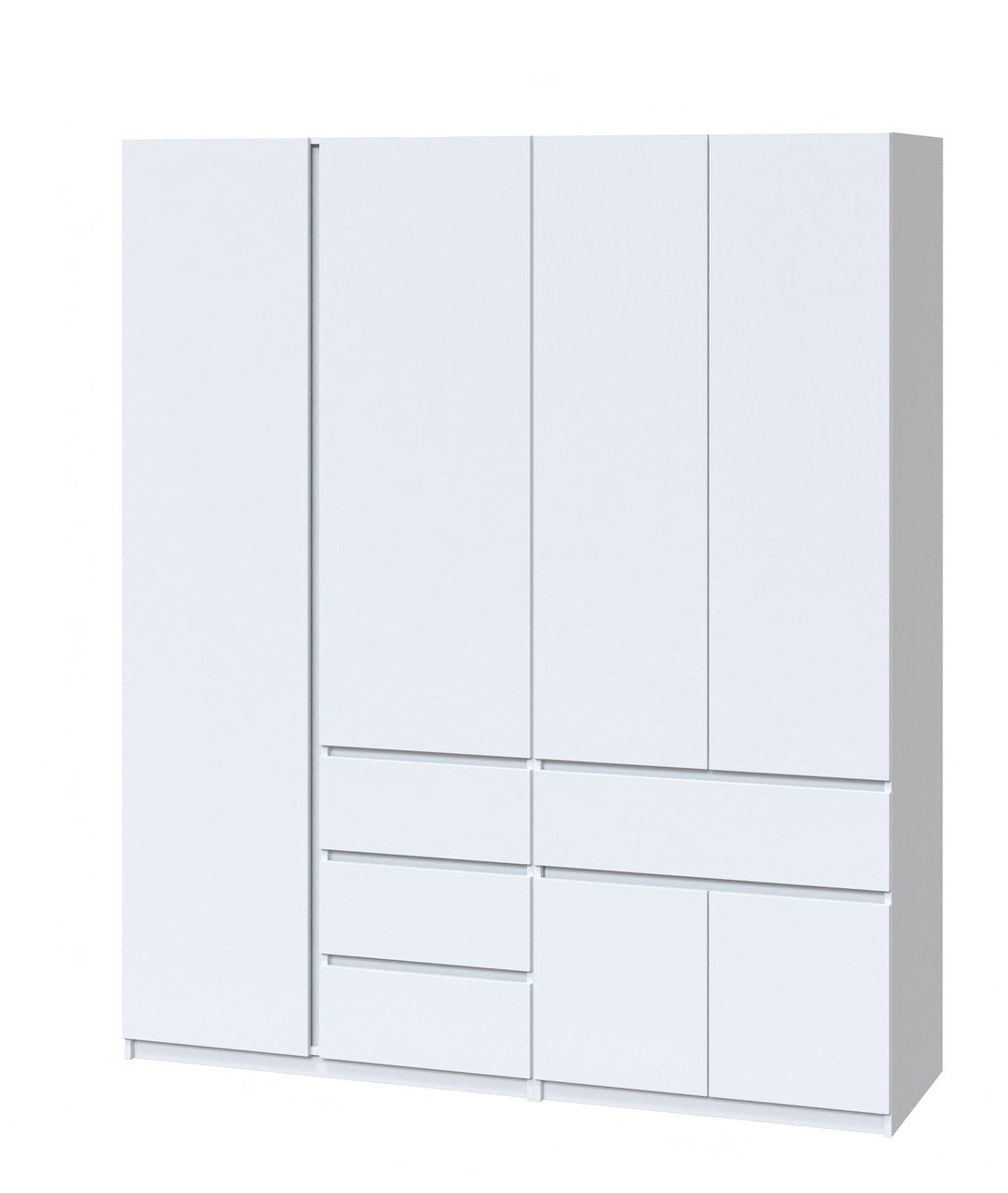 Велика шафа гардероб для спальні 1,8 метра з ящиками (180 см х 52 см х 200 см) | Майстер Форм Брайт, фото 1