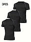 Набір компресійних футболок для тренувань. Колір: Чорний. Комплект 3 штуки. Розмір L, фото 2