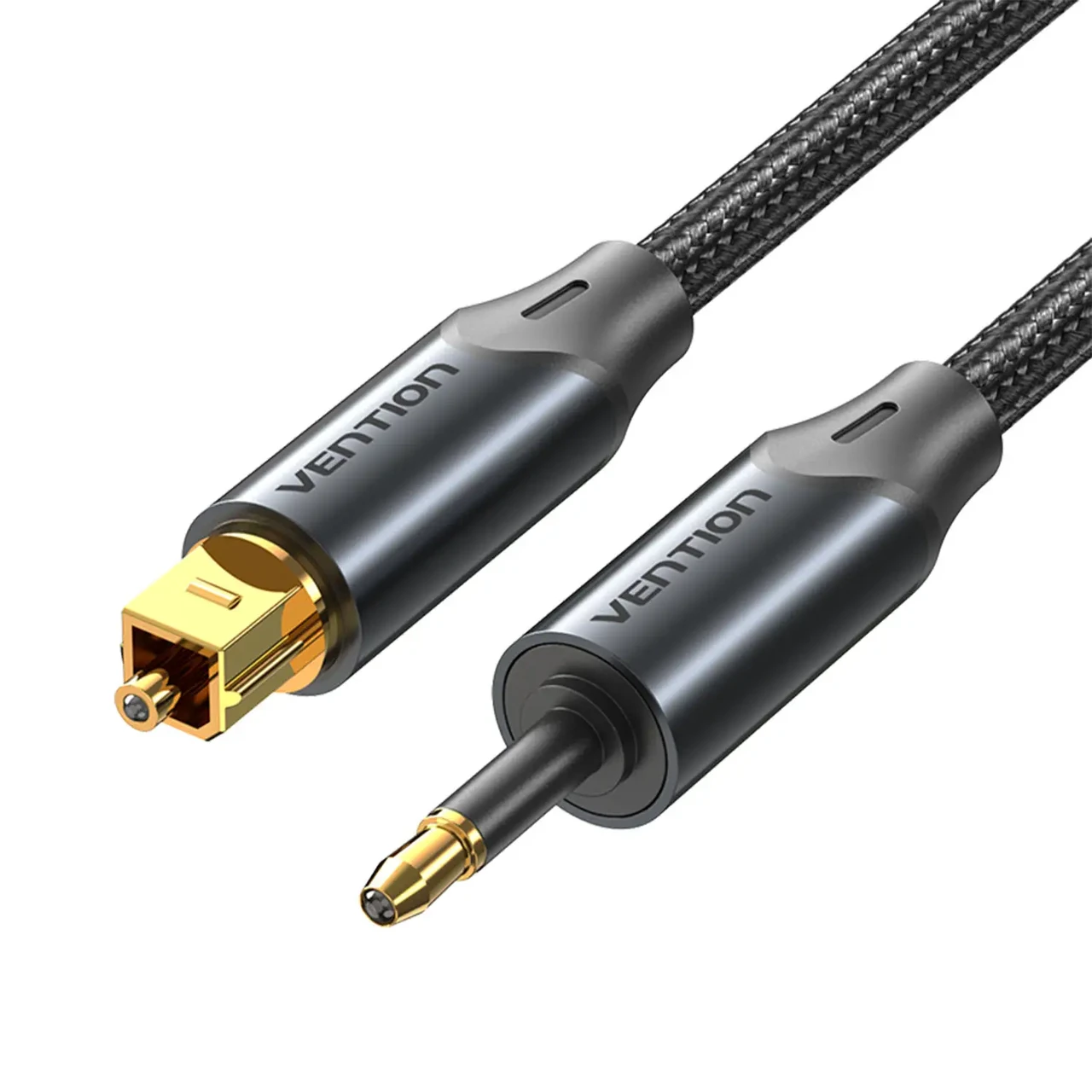 Кабель аудіо Vention mini Toslink — Toslink оптичний цифровий аудіокабель 1 м Black (BKCBF), фото 1