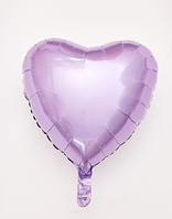 Куля фольгована серце металік бузковий 45 см 18» без малюнка Китай
