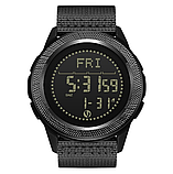 Гарний чоловічий Армійський годинник із компасом, підсвіткою і секундоміром для військовослужбовців із тканинним ремінцем, фото 3