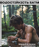 Гарний чоловічий Армійський годинник із компасом, підсвіткою і секундоміром для військовослужбовців із тканинним ремінцем, фото 9