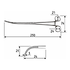 Затискач судинний та препарувальний Mixter 23 cм, J-17-248, фото 2