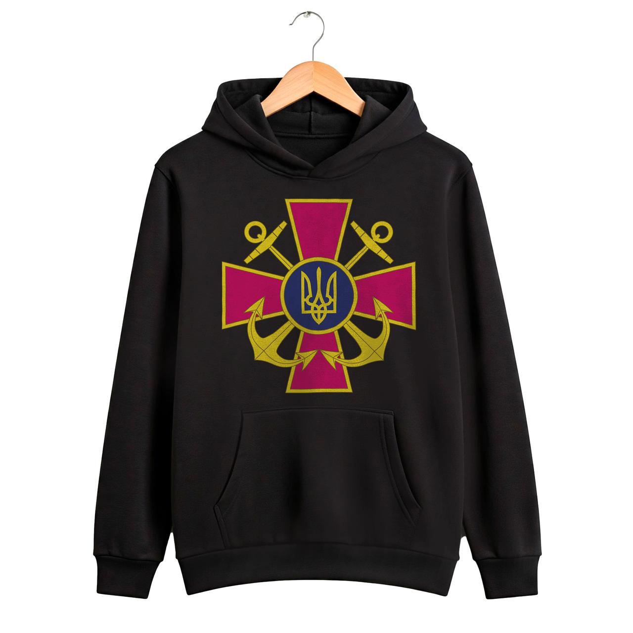 Худі чоловіче Морська піхота ЗСУ (чорний, олива, койот), S, фото 1