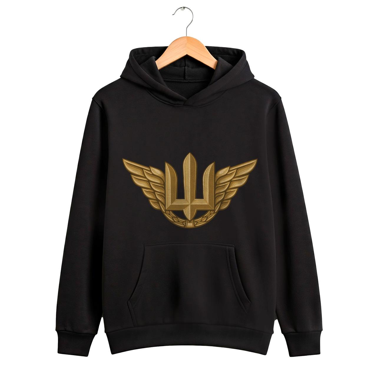 Худі чоловіче Повітряні сили ЗСУ (чорний, олива, койот), S, фото 1