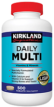 Kirkland Daily Multi Комплекс Вітамін та Мінералів для Чоловіків та Жінок 500 таблеток