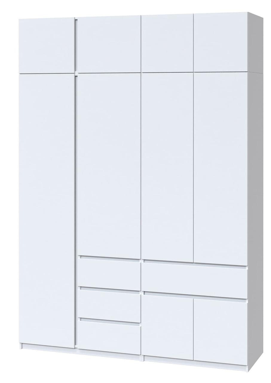 Велика шафа гардероб для спальні 1,8 метра з антресоллю (180 см х 52 см х 240 см) | Майстер Форм Брайт, фото 1