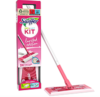 Swiffer Pink Limited Edition швабра для прибирання з додатковими серветками (3 вологі, 8 сухих). Лімітована