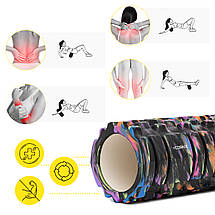 Масажний ролик Cornix EVA Marble Design 33 x 14 см (валик, ролер) XR-0106 Poland, фото 2