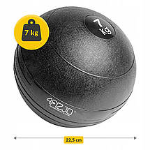 Слембол (медичний м'яч) для кросфіту 4FIZJO Slam Ball 7 кг Black (P-5907739315434), фото 5