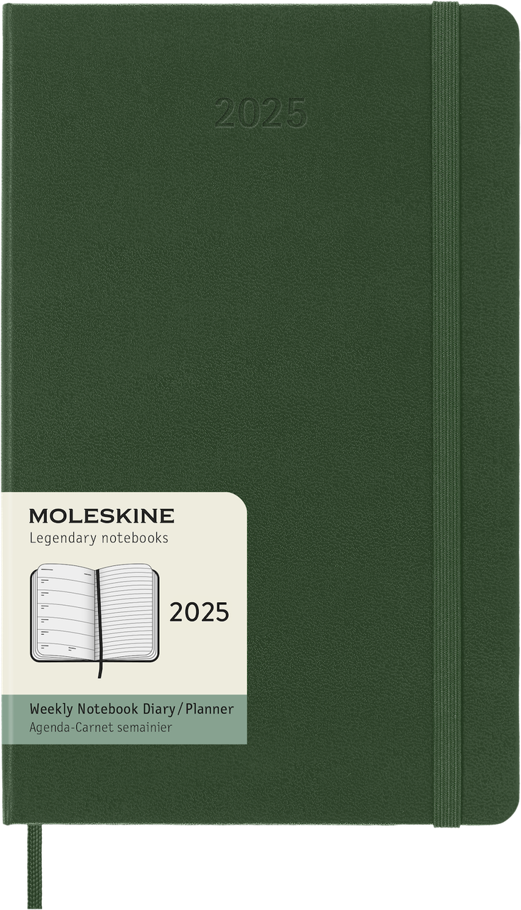 Щотижневик Moleskine 2025 середній 13х21 см миртовий зелений (8056999270711)