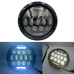 Оптика Фари на ВАЗ 2101 2121-21213 Нива Уаз Газ Ваз. LED фара, 40W, Світлодіодна лід фара 7 дюймів R-08 (1 ШТ)