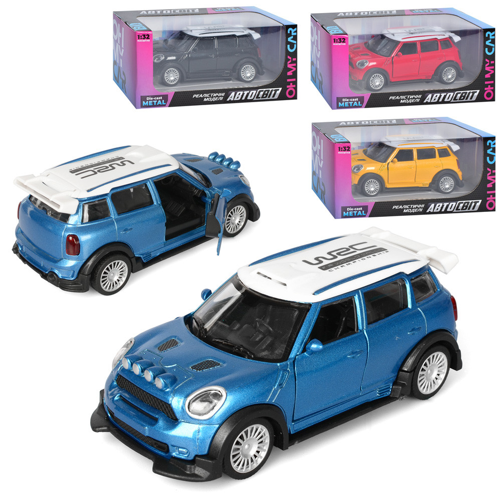 Автомобіль AS-2311 "АвтоСвіт" чорна, металевий, інерційний, відчиняються двері, 16,5х7,5х7 см