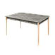 Кухонний квадратний обідній стіл розкладний Моно 88-128х88 ДСП Бетон, ніжки Лак Neman, фото 3