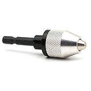 Універсальний патрон для дрилі, шурупокрута Ø 0.3 - 6.5 мм з тримачем 1/4' (6.35 мм) - SLV, фото 3