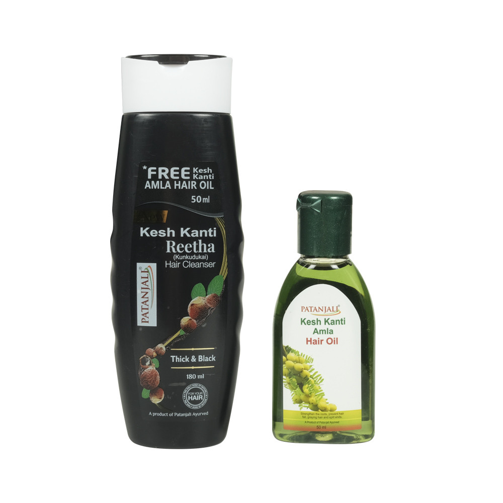 KESH KANTI REETHA HAIR CLEANSER (180ML) PATANJALI, ШАМПУНЬ КЕШ КАНТІ РІТХА ПАТАНДЖАЛІ+ масло в подарунок