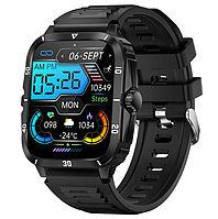 Чоловічий багатофункціональний спортивний смарт годинник з каучуковим ремінцем