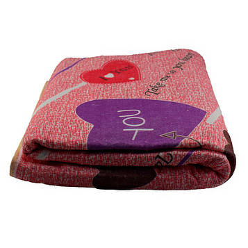 Електропростирадло 95W Серце на червоному тлі Electric Blanket двоспальне 149*114 см простирадло з підігрівом