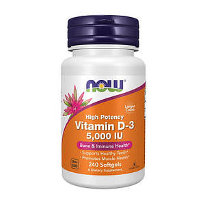 Вітамін Д Now Foods Vitamin D-3 5000 IU 240 softgels