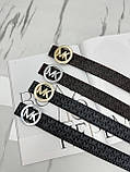 Ремінь унісекс- пояс Michael Kors коричневий срібло Маршлас Корс, фото 4