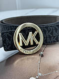 Ремінь унісекс- пояс Michael Kors чорний золото Елізабет Корс, фото 2