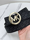 Ремінь унісекс- пояс Michael Kors чорний золото Елізабет Корс, фото 5