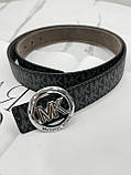 Ремінь унісекс- пояс Michael Kors чорний срібло Маршлас Корс, фото 2