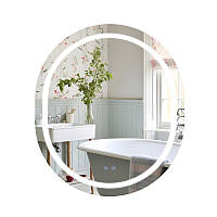 Дзеркало Qtap Gemini 800х700 з LED-підсвічуванням Touch, з антизапотіванням, з димером, рег. темп. кольору