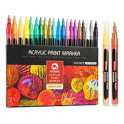 Акриловые маркеры Mobee набор 20 шт