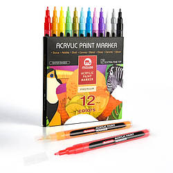 Акриловые маркеры Mobee набор 12 шт