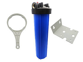 Колба BigBlue 20" Tiger Filtration синя / латунь різьби. (макс. давл. 10атм) + Картридж Baumar - Завжди Вчасно