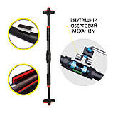 Турнік розсувний Cornix Pro+ 70-100 см XR-0286 Black/Red, фото 3