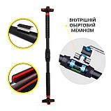 Турнік розсувний Cornix Pro+ 105-150 см XR-0288 Black/Red, фото 8