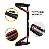 Турнік розсувний Cornix Elite+ 65-90 см XR-0293 Black/Red, фото 7