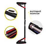 Турнік розсувний Cornix Elite+ 130-170 см XR-0296 Black/Red, фото 3