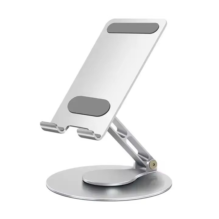Підставка-тримач настільна під телефон JH006, складна, срібляста, фото 1