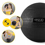 Слембол (медичний м'яч) для кросфіту 4FIZJO Slam Ball 10 кг Black (P-5907739315441), фото 4