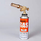 Газова горілка XJ 1600 Вт - посилена, латунь, витрата 120 г/рік, З газоредуктором, фото 5