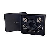 Наручники із натуральної шкіри чорного кольору Lockink Кайф, фото 5